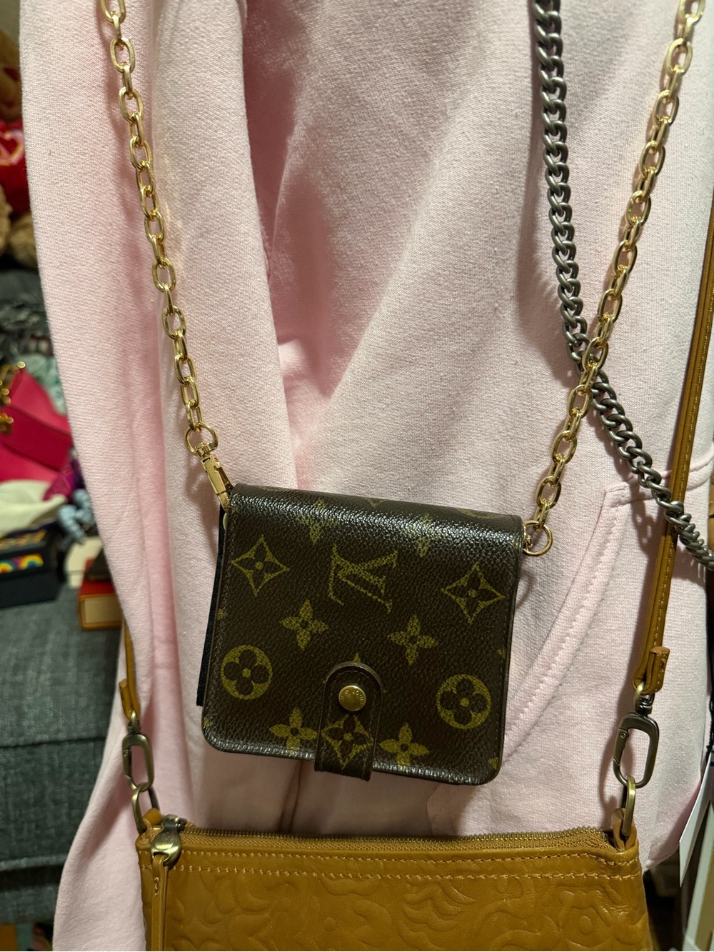 Louis Vuitton Brown Monogram wallet with free chain,insert,dust bag,box,COA - Picture 2 of 16
